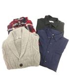ユニクロ UNIQLO 4点 セット まとめ シャツ ニット カーディガン チェック柄 長袖 S マルチカラー ■GY28