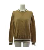 ジョンスメドレー JOHN SMEDLEY ニット セーター 長袖 ライン S ベージュ