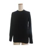 ジョンスメドレー JOHN SMEDLEY ニット セーター クルーネック 長袖 英国製 M 黒 ブラック