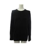 ザラ ZARA ニット セーター 長袖 袖金釦 黒 ブラック XL