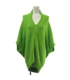 ルピボット Le pivot ニットベスト ジップアップ フーデッド モヘヤ混 グリーン F