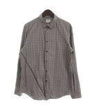 ランバンオンブルー LANVIN en Bleu シャツ 長袖 グレンチェック柄 52 グレー ■GY28