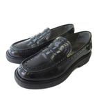 コインローファー レザー シューズ ブラック 黒 34.5 21.5cm