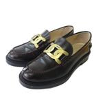 ローファー シューズ レザー チェーン XXW59C0EN90SHAR810 34.5 21.5cm ダークブラウン