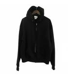 チャンピオン CHAMPION ジップアップ パーカー フーディ ワンポイント 黒 ブラック L ■GY28 ☆AA★