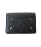 メゾンマルジェラ 11 Maison Margiela 11 美品 S36UI0416 P4455 三つ折り財布 コンパクトウォレット レザー 黒 ブラック