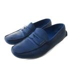 プラダ PRADA ドライビングシューズ コイン ローファー ブルー 青 9 28cm