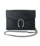 グッチ GUCCI 401231 ディオニュソス タイガーヘッド チェーンウォレット ショルダーバッグ レザー 黒 ブラック