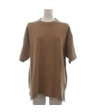 グリーンレーベルリラクシング ユナイテッドアローズ green label relaxing ニット カットソー 半袖 クルーネック M ベージュ