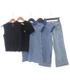ポロ ラルフローレン POLO RALPH LAUREN 5点 セット まとめ ワンピース ニット ベスト 半袖 セーター デニム チェック柄 6 7 青 ブルー