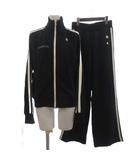 ダブルスタンダードクロージング ダブスタ DOUBLE STANDARD CLOTHING エッセンシャル ESSENTIAL セットアップ メッシュリバー トラックジャケット トラックパンツ サイドライン 36 黒 ブラック