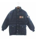 チャンピオン CHAMPION ヴィンテージ 70s SPARK PLUG レーシングジャケット ナイロン 中綿 ジップアップ ワッペン USA製 紺 ネイビー XS ☆AA★