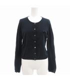 ポールスミス ブラック Paul Smith BLACK カーディガン ニット クルーネック ワンポイント刺繍 M 紺 ダークネイビー /TZ