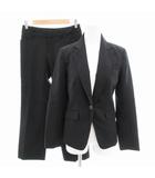  シュクレ SUCRE ビジネススーツ セットアップ ジャケット パンツ 背抜き シングル ストライプ 5AR58 黒 ブラック /HO