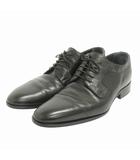 ルイヴィトン LOUIS VUITTON ダミエ アンフィニ レザーシューズ レースアップ 黒 ブラック 6.5 25.5cm位 靴 ☆AA★