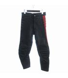 チャンピオン CHAMPION SPARK PLUGS ヴィンテージ 70s レーシング レザーパンツ ライン 裾ジップ 黒 ブラック M