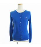 ポールスミス ブラック Paul Smith BLACK カーディガン ニット 長袖 前開き クルーネック ワンポイント 鍵 刺繍 ウール 青 ブルー M ■GY14