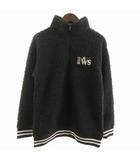  ワールド シリーズ WORLD SERIES 2023 タグ付き ボアジャケット ハーフジップ ロゴ刺繍 黒 ブラック M ☆AA★