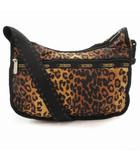 レスポートサック LesportSAC ショルダーバッグ ヒョウ柄 レオパード柄 ベージュ 黒 ブラック /OU ■GY99