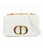 ディオール Dior 美品 Dior Caro バッグ スモール ショルダー チェーン カナージュ CDロゴ 白 ホワイト 鞄 ☆AA★
