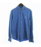 ポロ ラルフローレン POLO RALPH LAUREN シャツ 長袖 ボタンダウン ワンポイント コットン 青 ブルー M