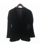 バーバリーブラックレーベル BURBERRY BLACK LABEL テーラードジャケット ブレザー シングル 2B 背抜き 黒 ブラック S