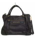ジルスチュアート JILL STUART ハンドバッグ ショルダー 2WAY レザー 黒 ブラック ■FF