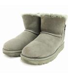 アグ オーストラリア UGG australia デミニ ベイリー ショートブーツ ムートン サイドジップ 1112481 グレー 24.0㎝
