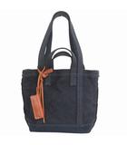 ゲンテン genten セルビッチトート2 小 ハンドバッグ 2WAY キャンバス 紺 ネイビー 鞄