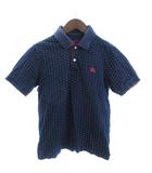 バーバリーブラックレーベル BURBERRY BLACK LABEL ポロシャツ カットソー 半袖 鹿の子 ドット柄 D1P35-134-27 紺 ネイビー 2