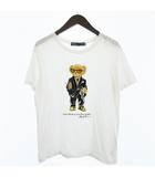 ポロ バイ ラルフローレン Polo by Ralph Lauren Tシャツ カットソー 半袖 プリント ベア コットン 白 ホワイト M