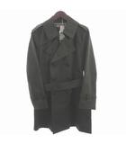 アクアスキュータム AQUASCUTUM タグ付き トレンチコート ミドル丈 ダブル ベルト付き 裏地クラブチェック 6307451701 カーキ 36
