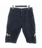 カモメ デニム ハーフパンツ ジーンズ コットン インディゴ 30