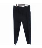 ラルディーニ LARDINI 美品 パンツ スラックス ジップフライ ウール チェック 紺 ネイビー 54