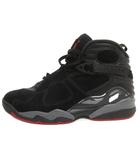 ナイキ NIKE Air Jordan 8 Retro スニーカー シューズ ハイカット スエード 305381-022 黒 ブラック 27.0㎝ 靴