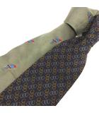 セリーヌ CELINE 美品 2点 セット まとめ ネクタイ レギュラータイ 総柄 チェーン柄 オウム柄 緑 グリーン 紺 ネイビー ☆AA★