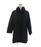 レリアン Leilian 美品 ダウンジャケット ブルゾン シルク ラビットファー 黒 ブラック 11