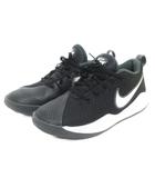 ナイキ NIKE ジュニア バスケットボールシューズ チームハッスルクイック2GS スニーカー ローカット AT5298-002 黒 ブラック 23.5cm US5Y 靴