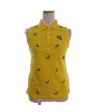 パーリーゲイツ PEARLY GATES ポロシャツ カットソー ノースリーブ 刺繍 バナナ 黄 イエロー 0