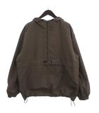 サブサエティ SUBCIETY Anorak parka マウンテンパーカー ハーフジップ 刺繍 ベージュ XL