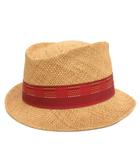 カシラ CA4LA 美品 ストローハット 麦わら帽子 リボン ベージュ