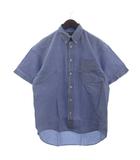 ユニクロ UNIQLO OLD 90s ギンガムチェックシャツ 半袖 コットン 3318-202 青 ブルー L