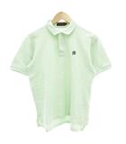 チャプス CHAPS ポロシャツ カットソー 半袖 刺繍 鹿の子 コットン 緑系 ライトグリーン /GV