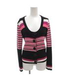 ソニアリキエル SONIA RYKIEL カーディガン 38 ピンク ボーダー /FF
