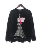 ステューシー STUSSY 東京タワー Tシャツ カットソー 長袖 プリント コットン 黒 ブラック M