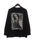 ステューシー STUSSY HAVE A GOOD VIBE グラフィックプリント Tシャツ カットソー 長袖 コットン 黒 ブラック S