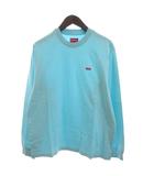 シュプリーム SUPREME 美品 SMALL BOX L/S TEE Tシャツ カットソー 長袖 ワンポイント コットン 水色 S