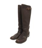 エンリーベグリン henry beguelin ブーツ ロング レザー 36 ダークブラウン