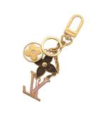 ルイヴィトン LOUIS VUITTON ポルト クレ スプリング ストリート キーリング キーホルダー バッグチャーム 花 フラワー M69008 AK0222 ゴールドカラー 小物