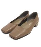 ダイアナ DIANA 美品 パンプス ローヒール スクエアトゥ ベージュ 21.5㎝